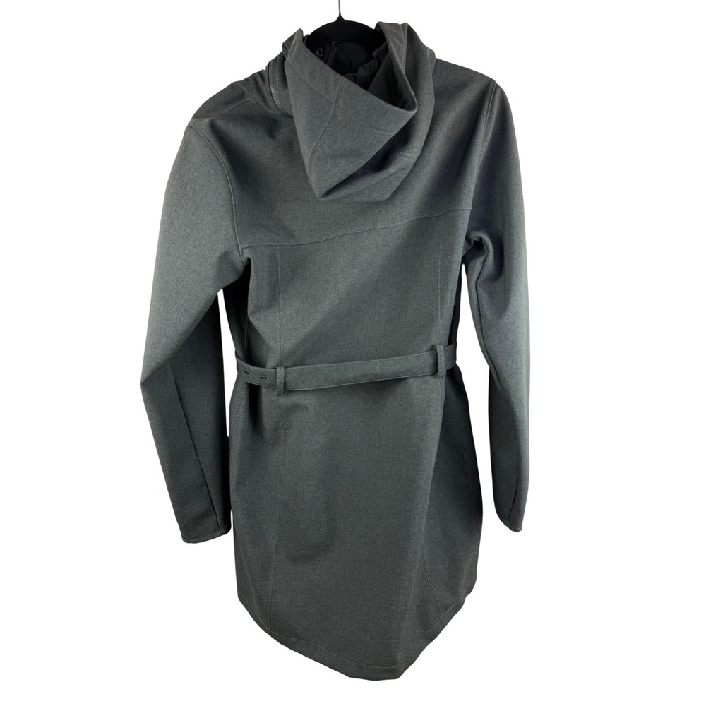The North Face Laney II Trench Coat Womens Medium Grey Softshell Hooded Jacket - Picture 5 of 8